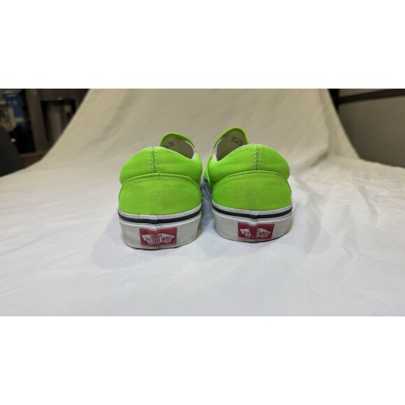 VANS Classic Canvas Slip-On Low Top Neon Green Unisex US Men 8 / Women 9.5 - Picture 5 of 10